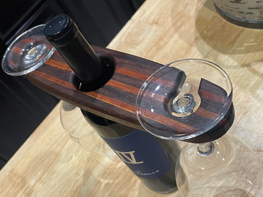 Wine Caddy Bolivian Rosewood and Jatoba