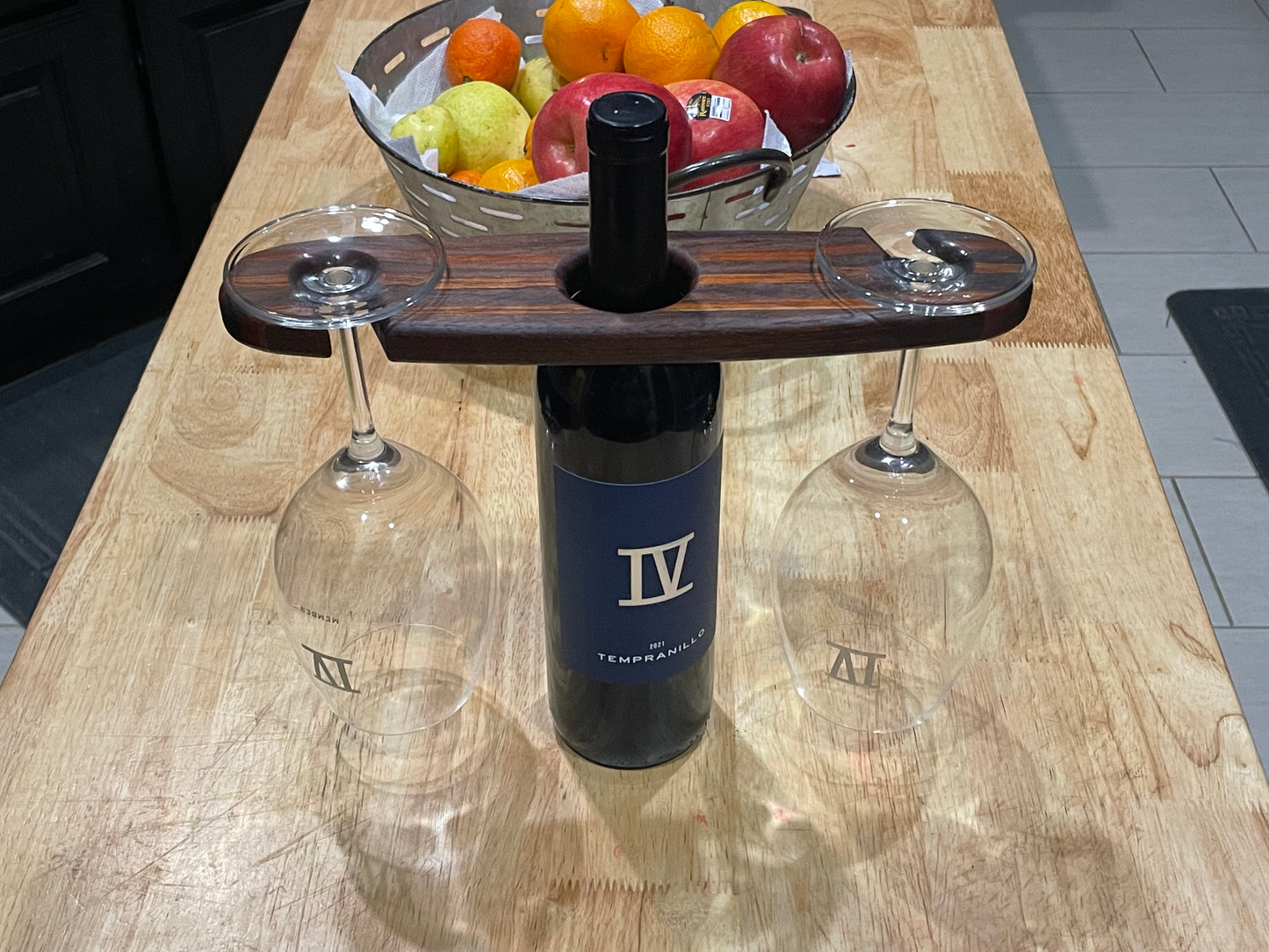 Wine Caddy Bolivian Rosewood and Jatoba