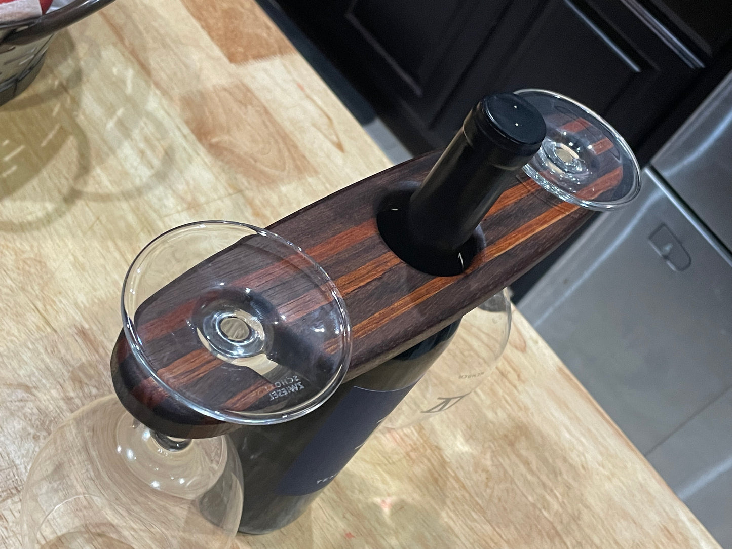 Wine Caddy Bolivian Rosewood and Jatoba