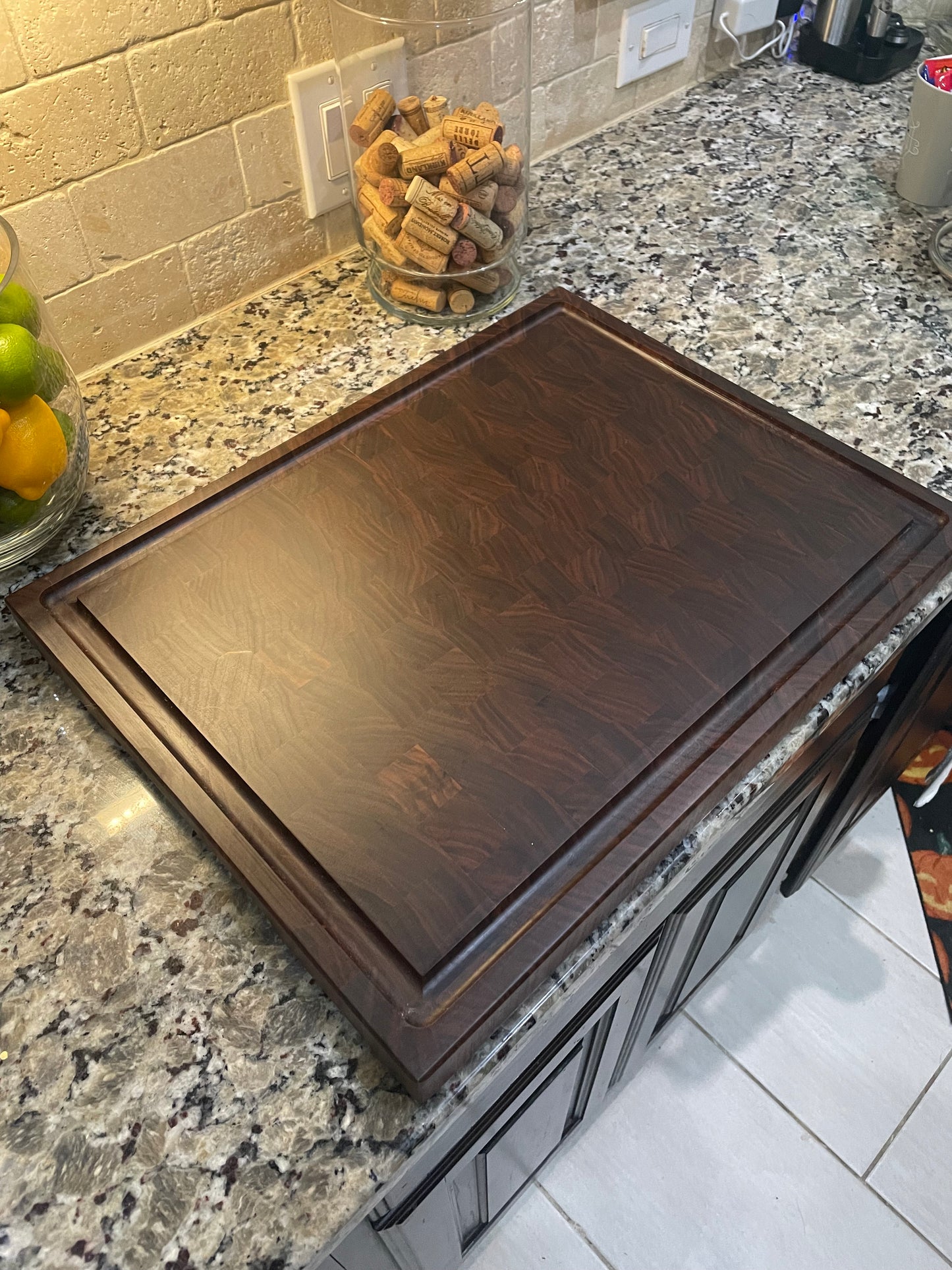 End-Grain Walnut Cutting Board