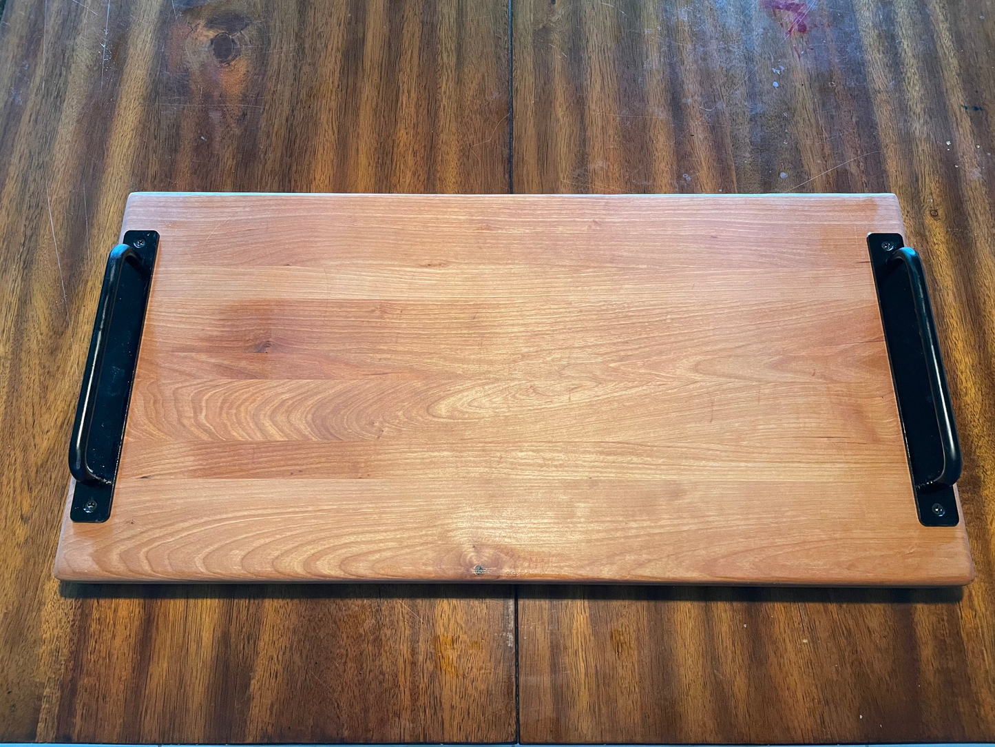 Cherry Bar-B-Cuterie Cutting Board with Barn Door Handles