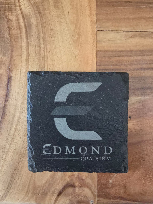Custom Laser Engrave Slate Coasters